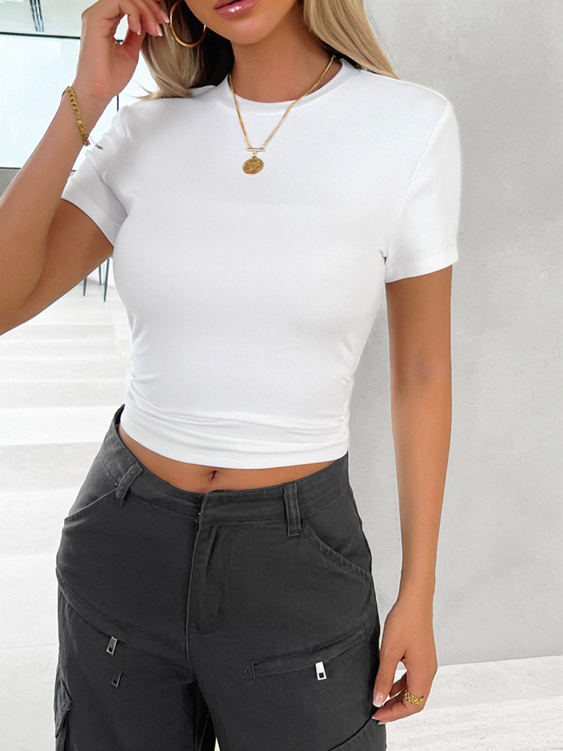 Round Neck Short Sleeve T-Shirt